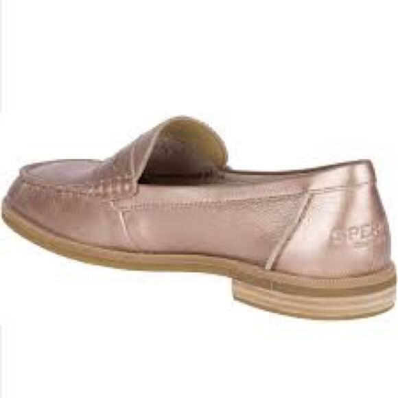 Sperry | Top Sider Rose Gold Seaport Slip On Penny Loafers | 9 - Picture 6 of 10